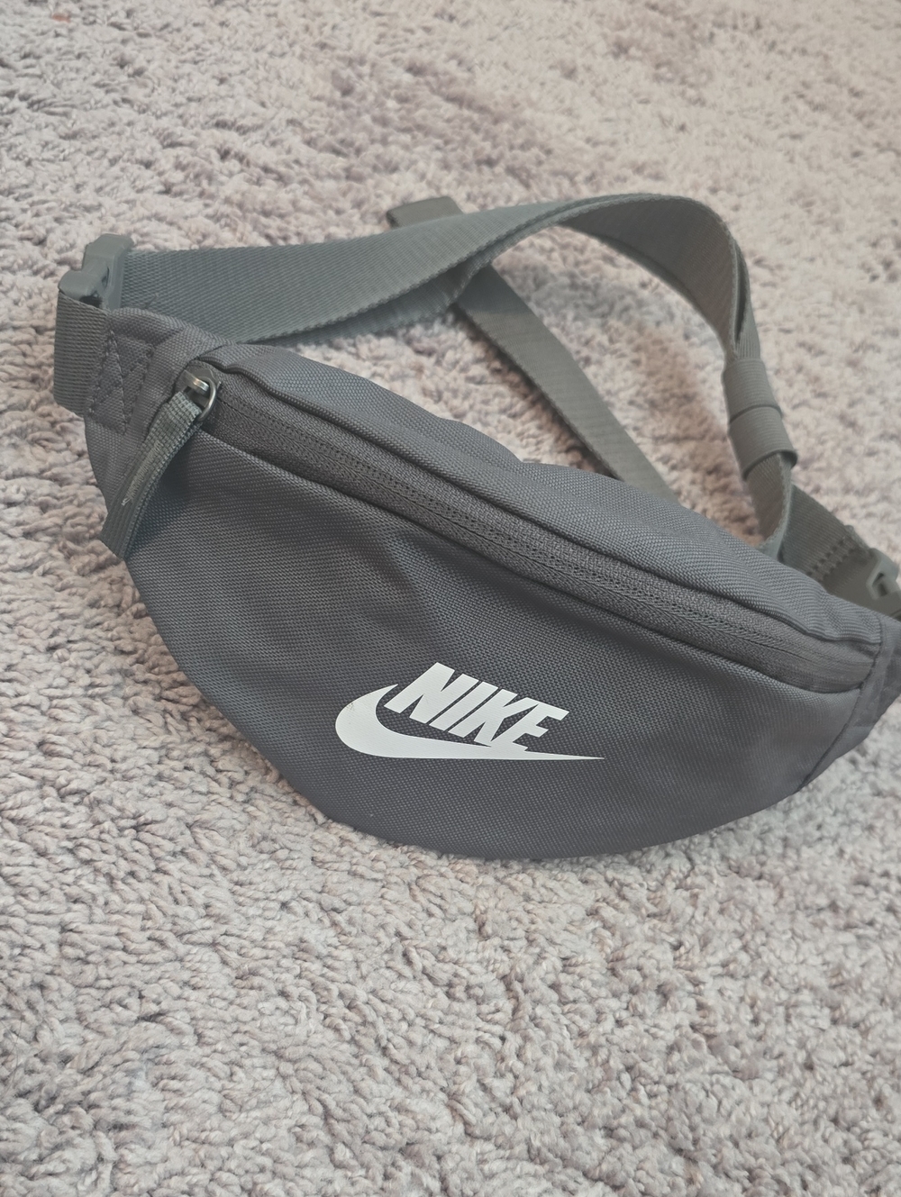 Nike Dark Gray Belt Bag with White Logo